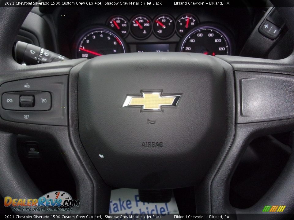 2021 Chevrolet Silverado 1500 Custom Crew Cab 4x4 Shadow Gray Metallic / Jet Black Photo #20