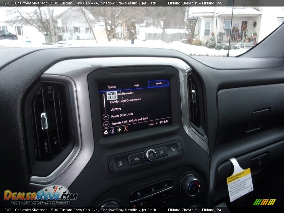 2021 Chevrolet Silverado 1500 Custom Crew Cab 4x4 Shadow Gray Metallic / Jet Black Photo #22