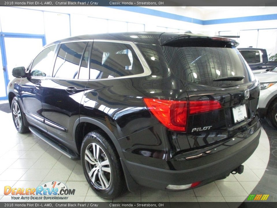 2018 Honda Pilot EX-L AWD Crystal Black Pearl / Gray Photo #9