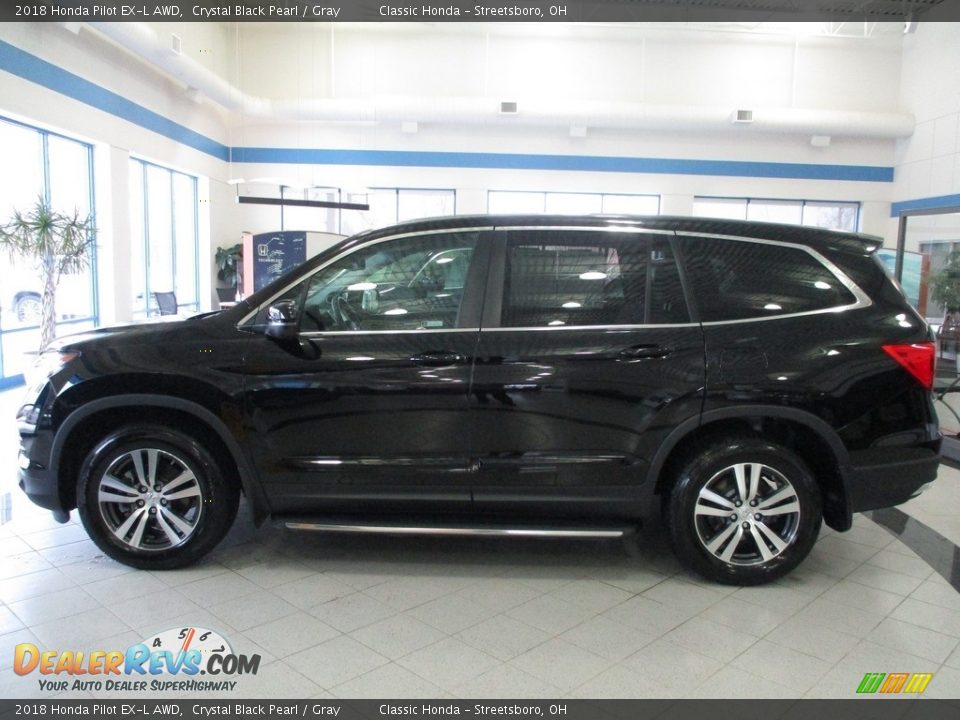 2018 Honda Pilot EX-L AWD Crystal Black Pearl / Gray Photo #10