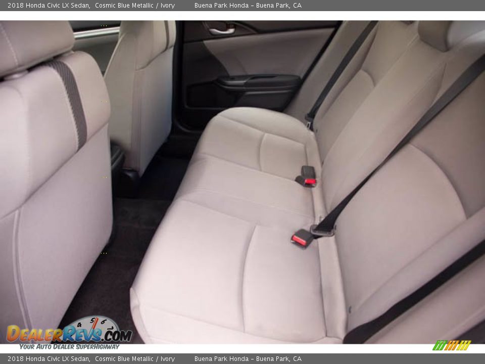 2018 Honda Civic LX Sedan Cosmic Blue Metallic / Ivory Photo #4