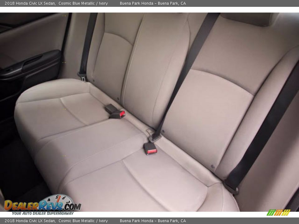 2018 Honda Civic LX Sedan Cosmic Blue Metallic / Ivory Photo #20