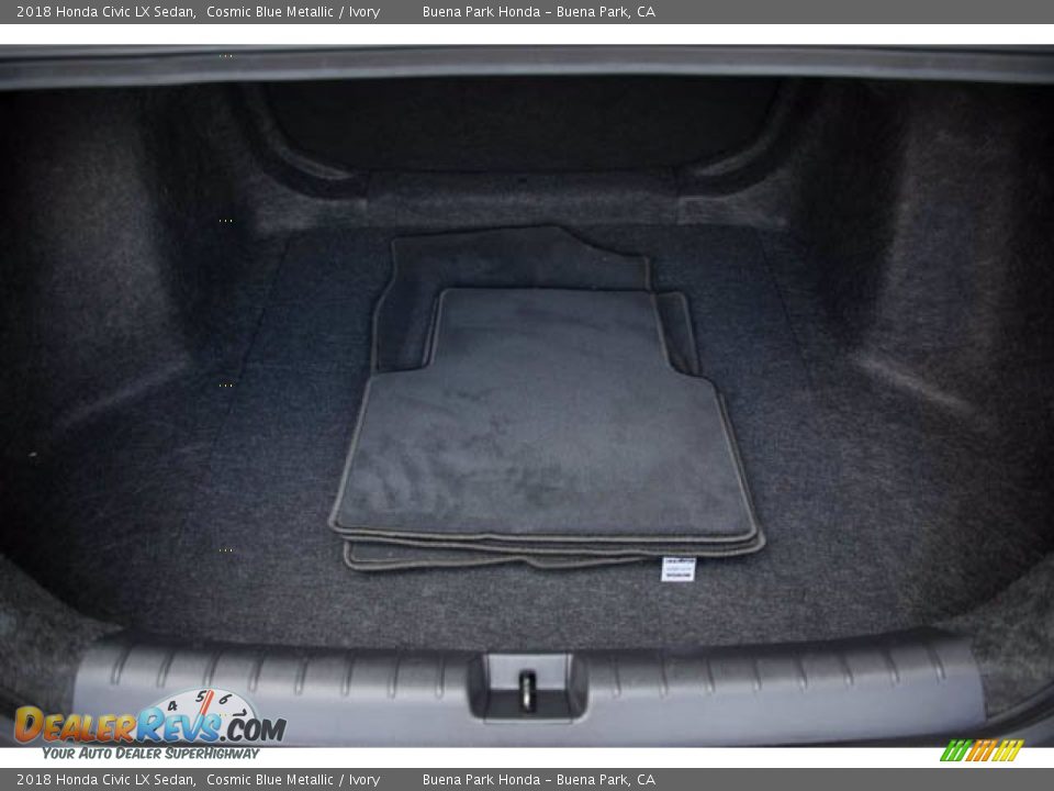 2018 Honda Civic LX Sedan Cosmic Blue Metallic / Ivory Photo #21