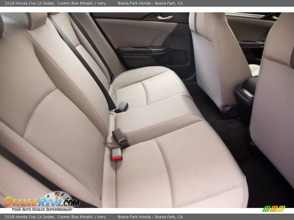 2018 Honda Civic LX Sedan Cosmic Blue Metallic / Ivory Photo #22