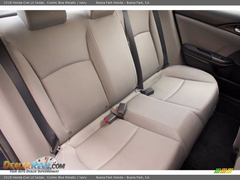2018 Honda Civic LX Sedan Cosmic Blue Metallic / Ivory Photo #23