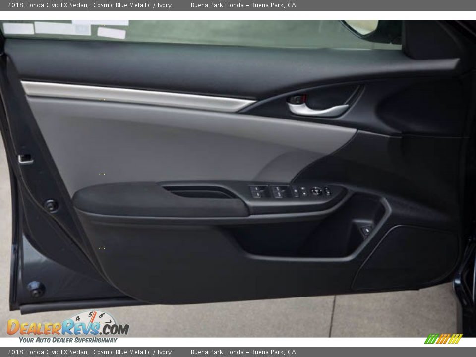 2018 Honda Civic LX Sedan Cosmic Blue Metallic / Ivory Photo #29