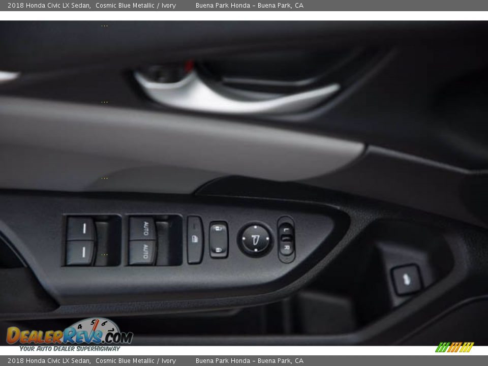2018 Honda Civic LX Sedan Cosmic Blue Metallic / Ivory Photo #30