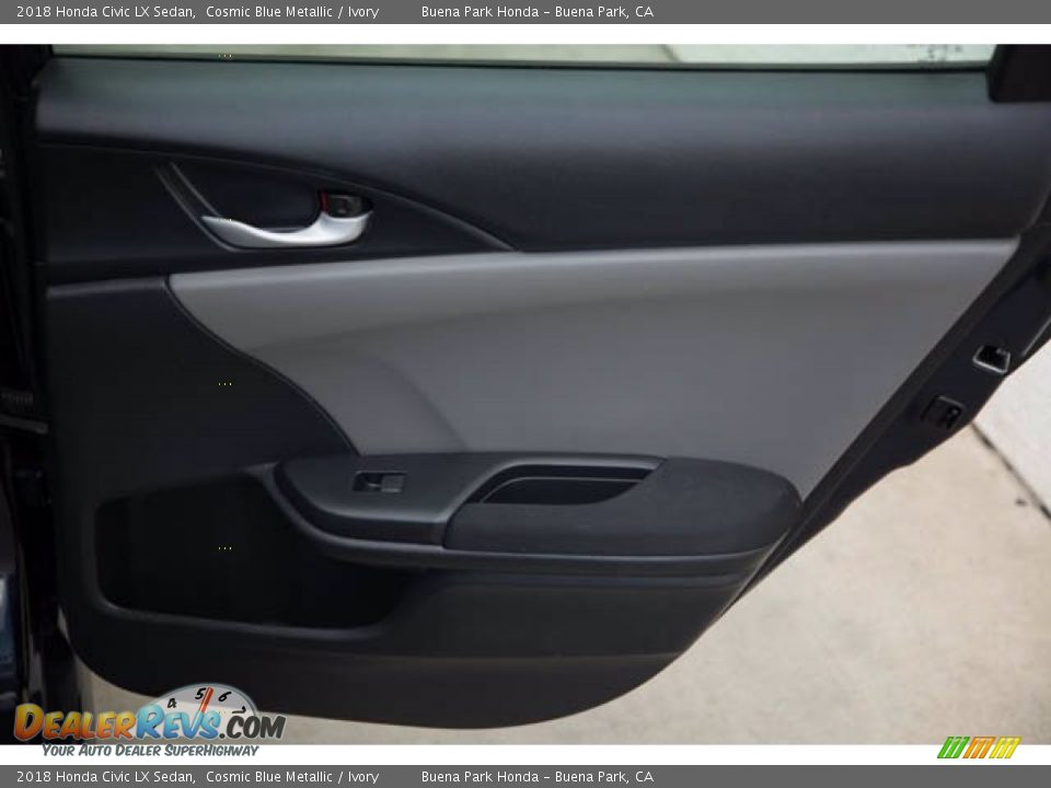 2018 Honda Civic LX Sedan Cosmic Blue Metallic / Ivory Photo #32