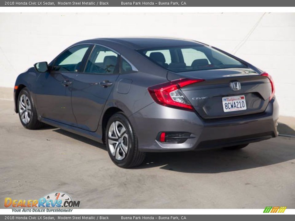 2018 Honda Civic LX Sedan Modern Steel Metallic / Black Photo #2