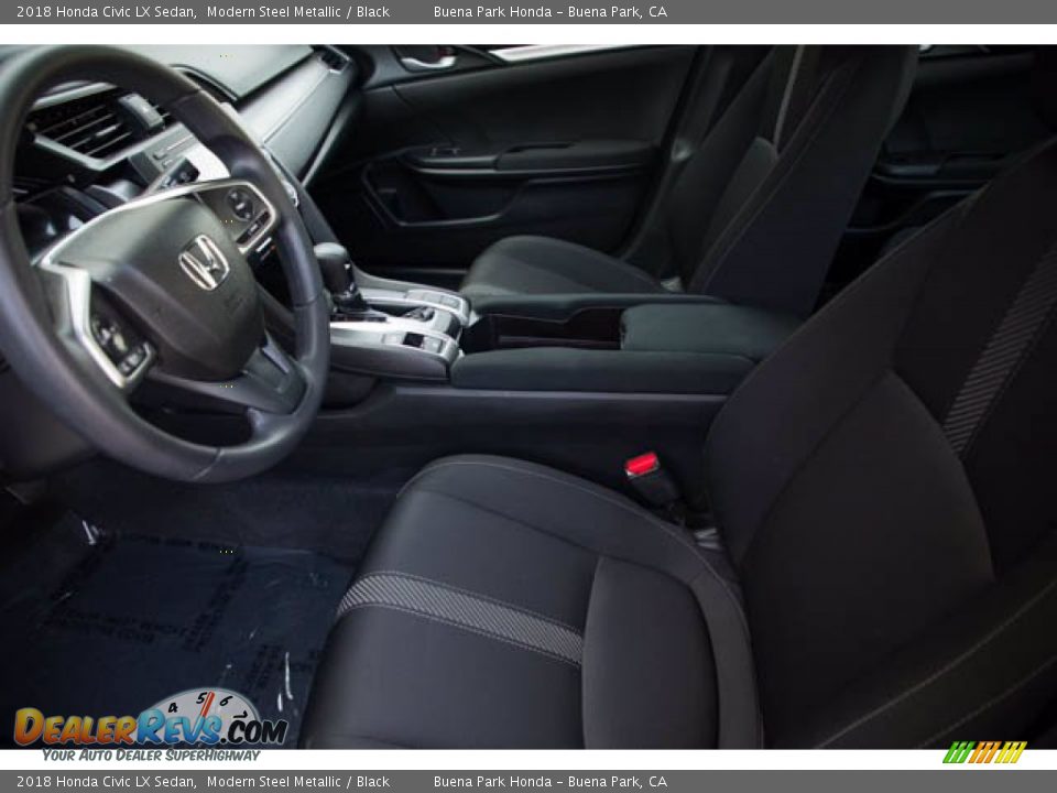 2018 Honda Civic LX Sedan Modern Steel Metallic / Black Photo #3