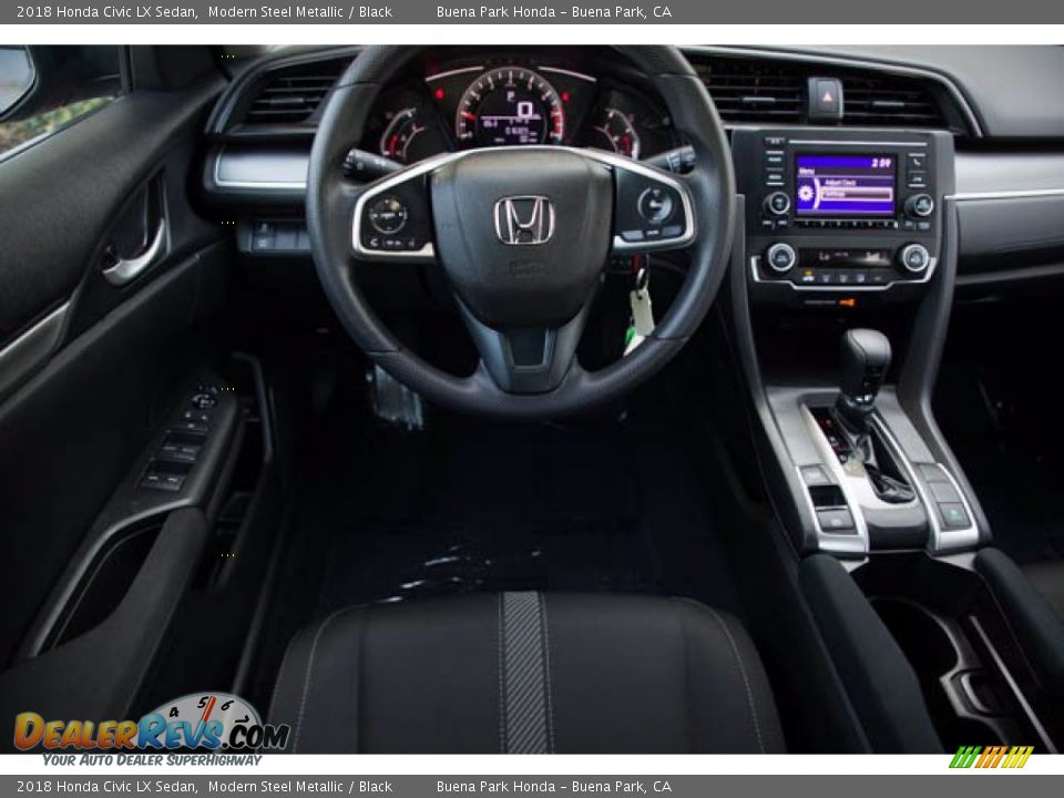 2018 Honda Civic LX Sedan Modern Steel Metallic / Black Photo #5