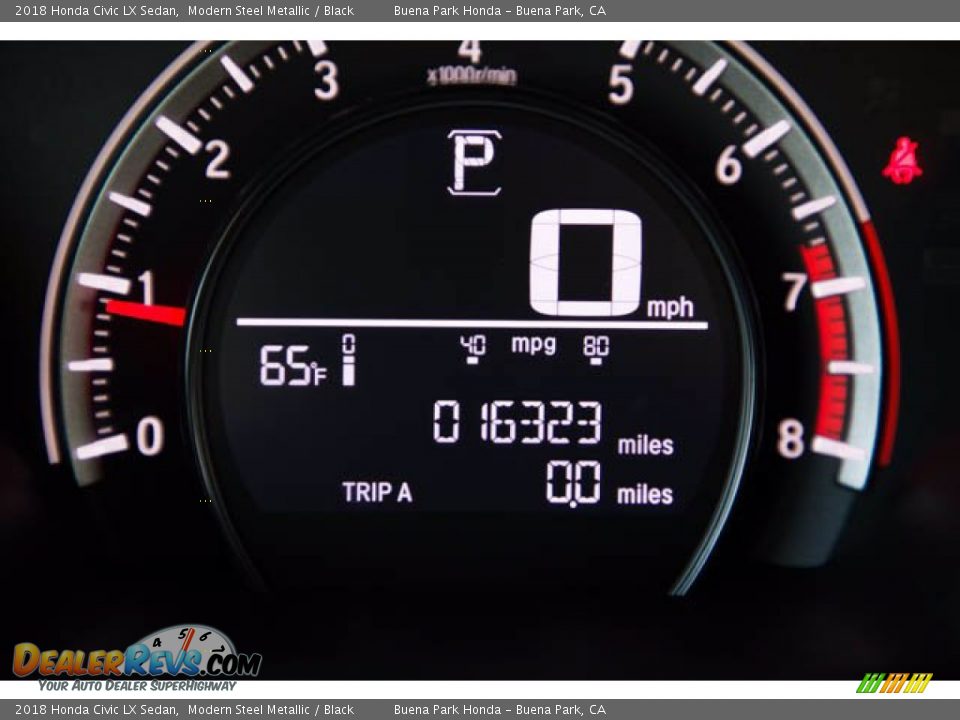 2018 Honda Civic LX Sedan Modern Steel Metallic / Black Photo #6