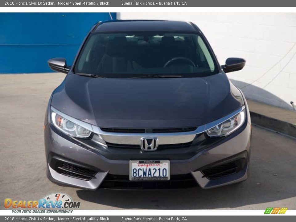 2018 Honda Civic LX Sedan Modern Steel Metallic / Black Photo #7