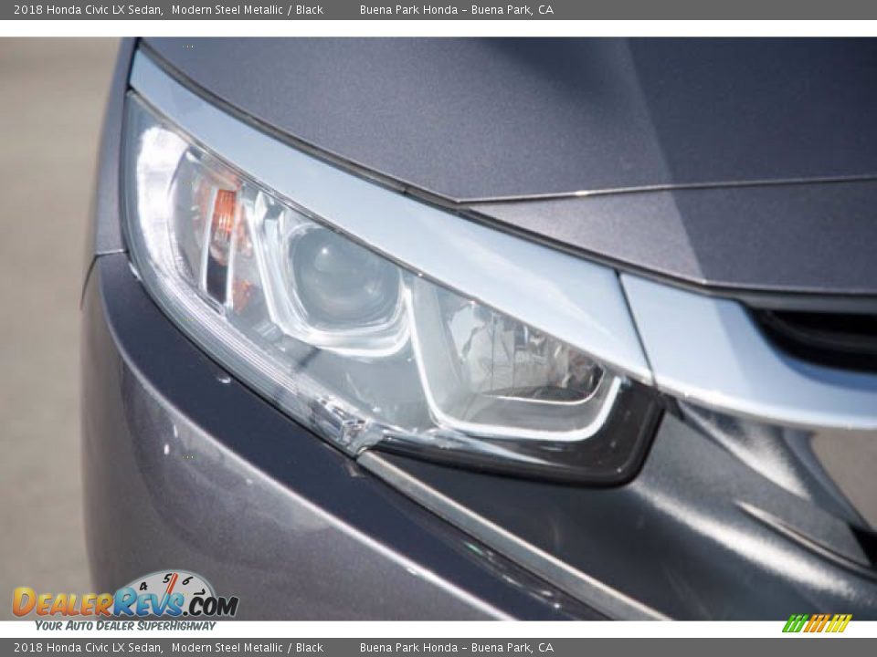 2018 Honda Civic LX Sedan Modern Steel Metallic / Black Photo #8