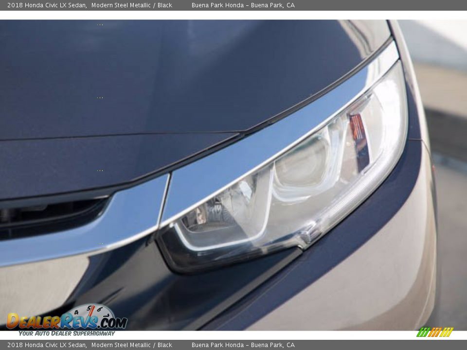 2018 Honda Civic LX Sedan Modern Steel Metallic / Black Photo #9