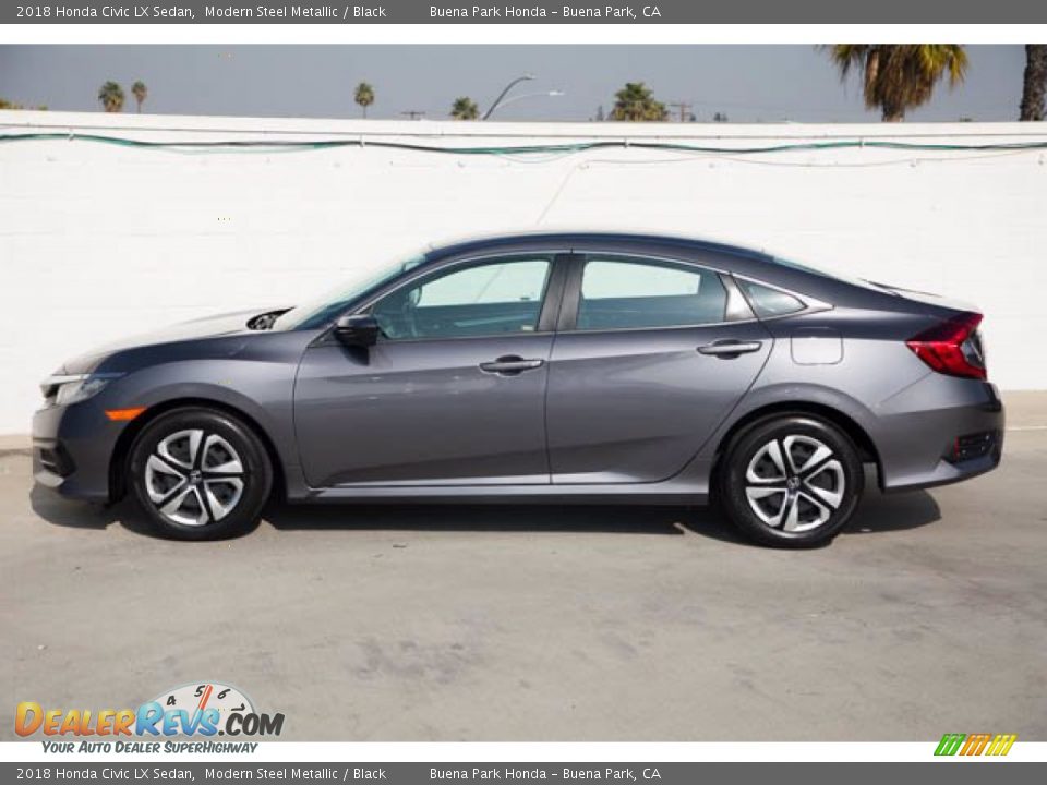 2018 Honda Civic LX Sedan Modern Steel Metallic / Black Photo #10