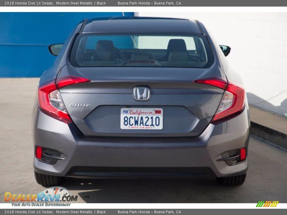 2018 Honda Civic LX Sedan Modern Steel Metallic / Black Photo #11