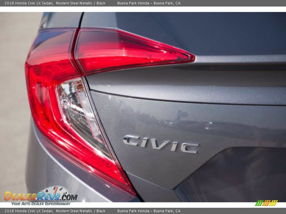 2018 Honda Civic LX Sedan Modern Steel Metallic / Black Photo #12