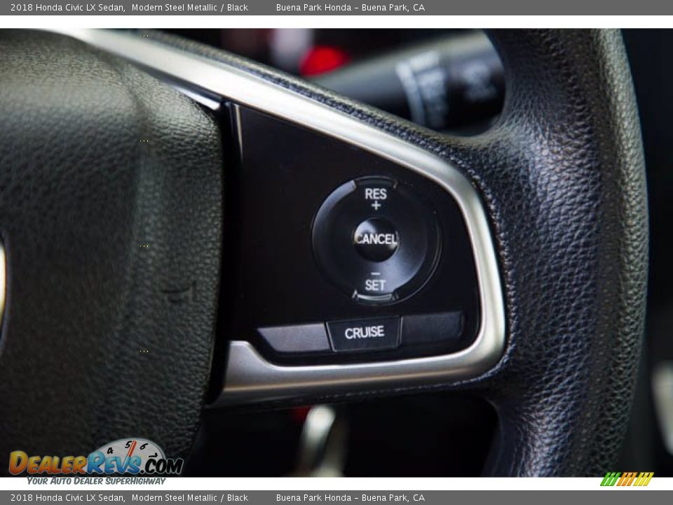 2018 Honda Civic LX Sedan Modern Steel Metallic / Black Photo #17