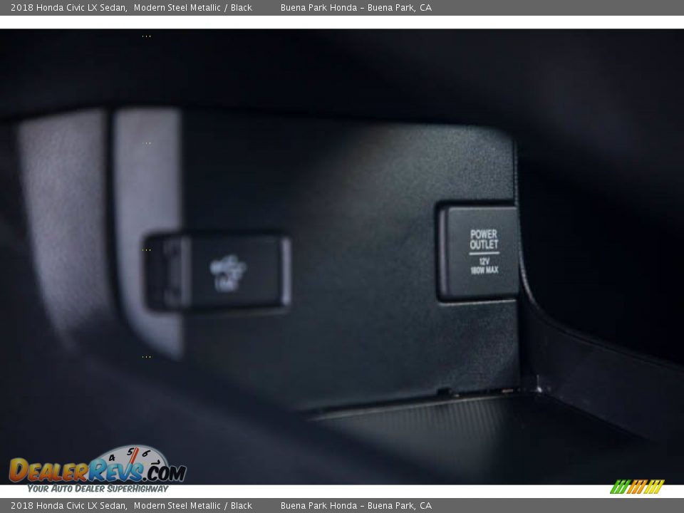 2018 Honda Civic LX Sedan Modern Steel Metallic / Black Photo #18