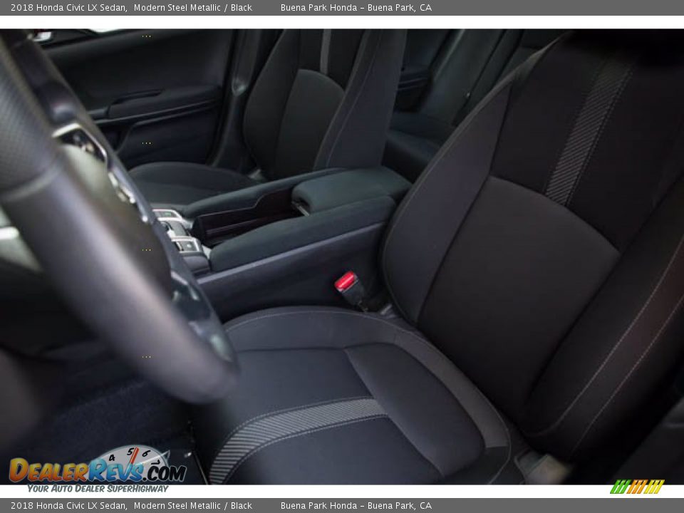2018 Honda Civic LX Sedan Modern Steel Metallic / Black Photo #19