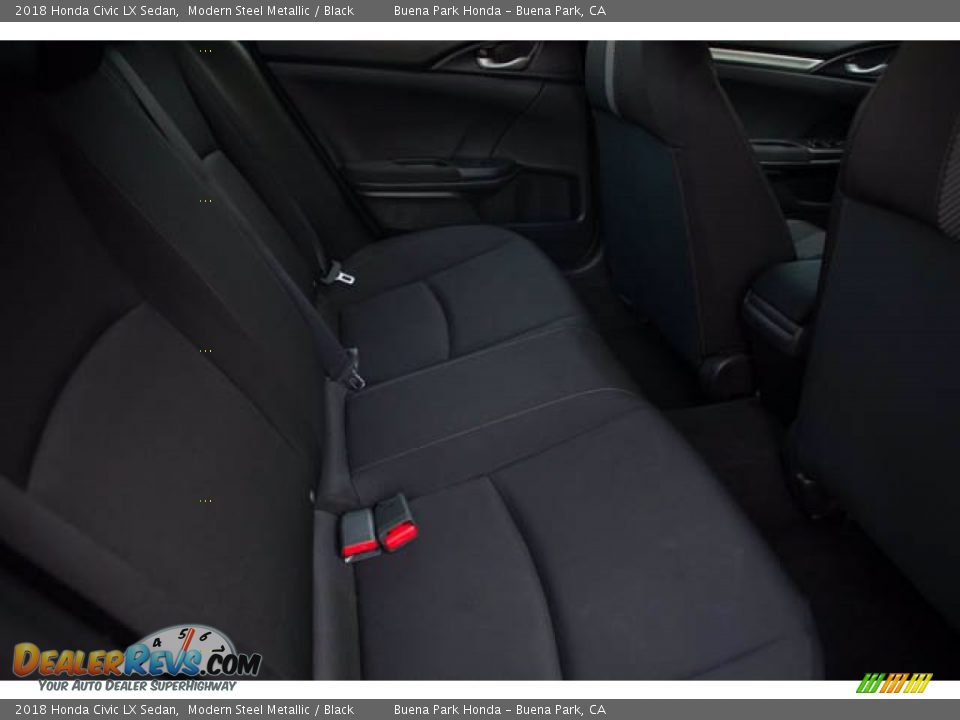 2018 Honda Civic LX Sedan Modern Steel Metallic / Black Photo #22