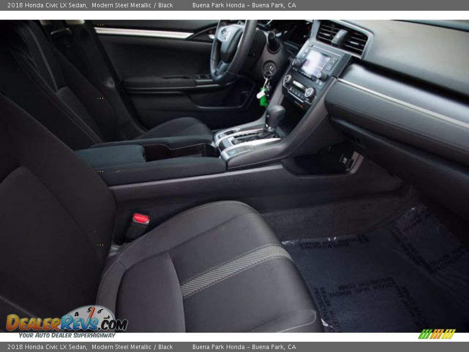 2018 Honda Civic LX Sedan Modern Steel Metallic / Black Photo #24