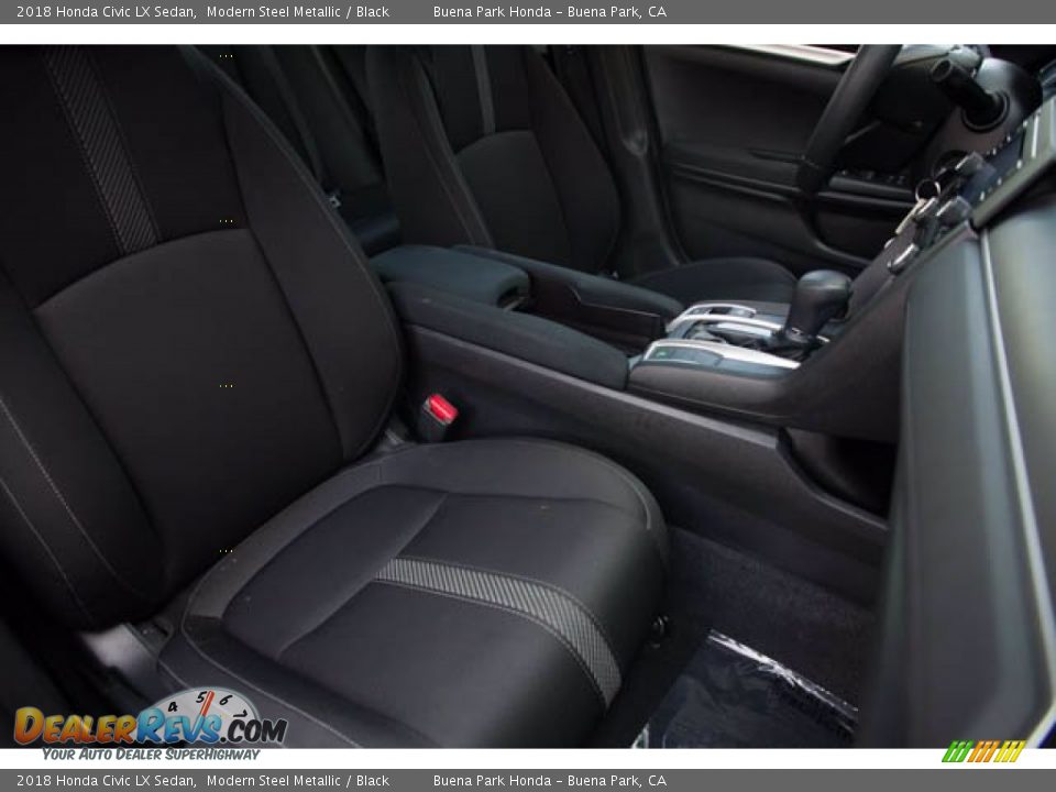 2018 Honda Civic LX Sedan Modern Steel Metallic / Black Photo #25