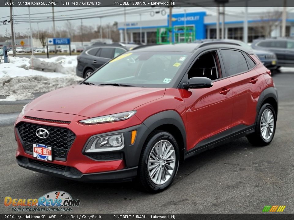 2020 Hyundai Kona SEL AWD Pulse Red / Gray/Black Photo #19