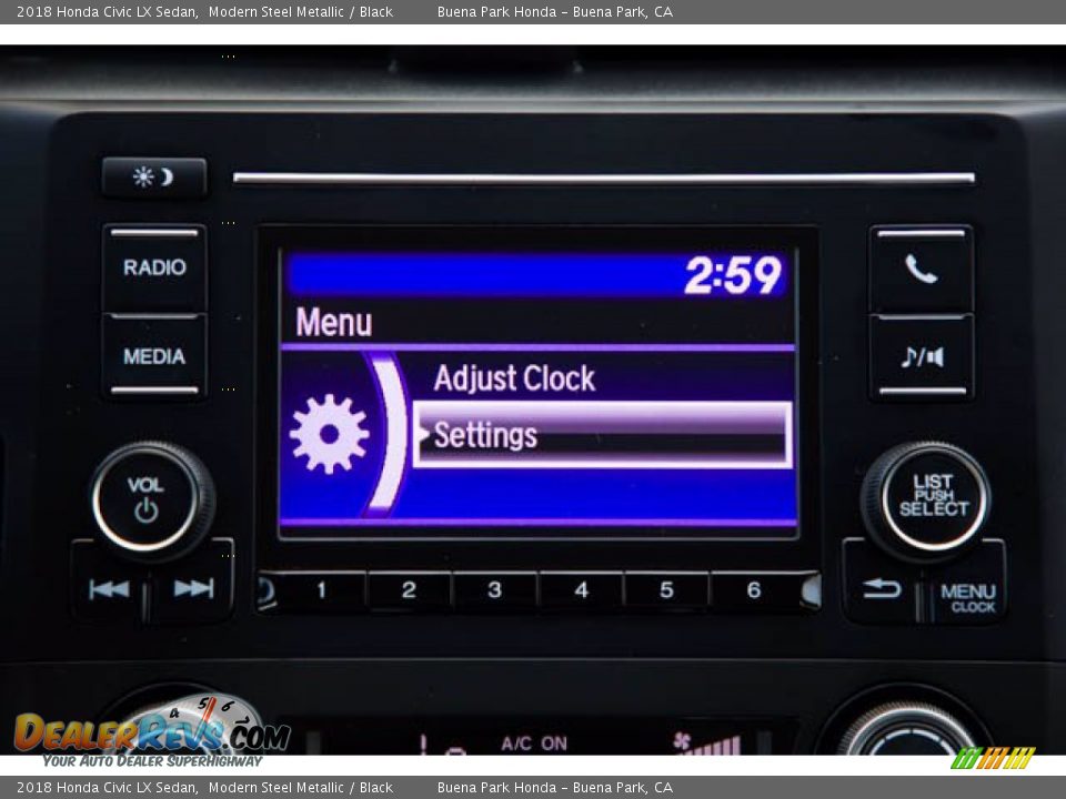 2018 Honda Civic LX Sedan Modern Steel Metallic / Black Photo #26