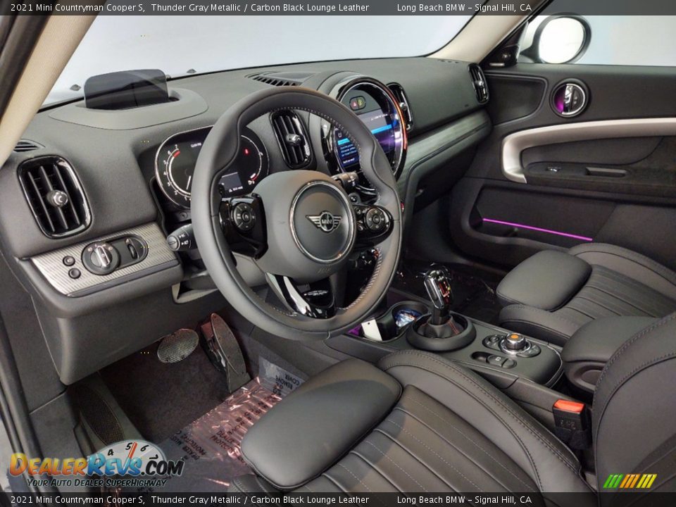 Carbon Black Lounge Leather Interior - 2021 Mini Countryman Cooper S Photo #4