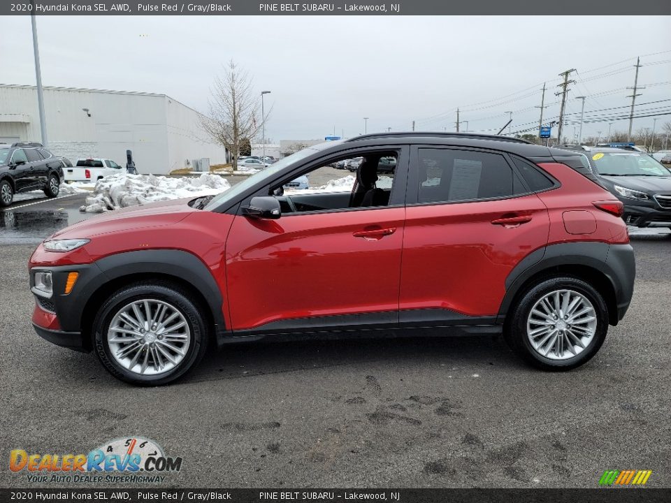 2020 Hyundai Kona SEL AWD Pulse Red / Gray/Black Photo #20