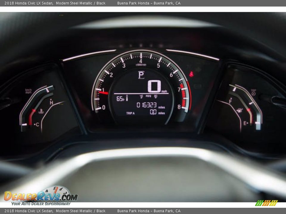 2018 Honda Civic LX Sedan Modern Steel Metallic / Black Photo #28