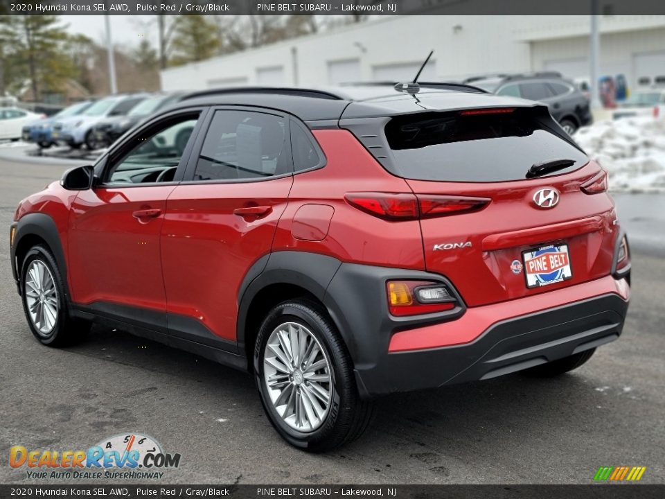 2020 Hyundai Kona SEL AWD Pulse Red / Gray/Black Photo #21