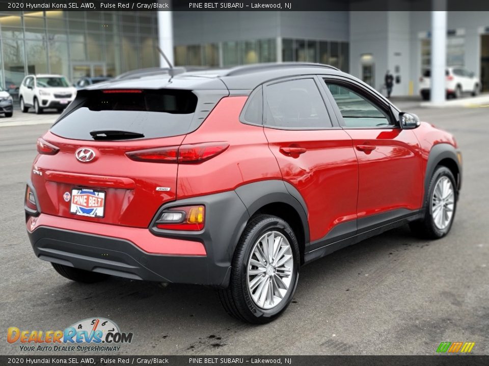 2020 Hyundai Kona SEL AWD Pulse Red / Gray/Black Photo #23