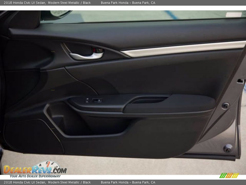 2018 Honda Civic LX Sedan Modern Steel Metallic / Black Photo #33
