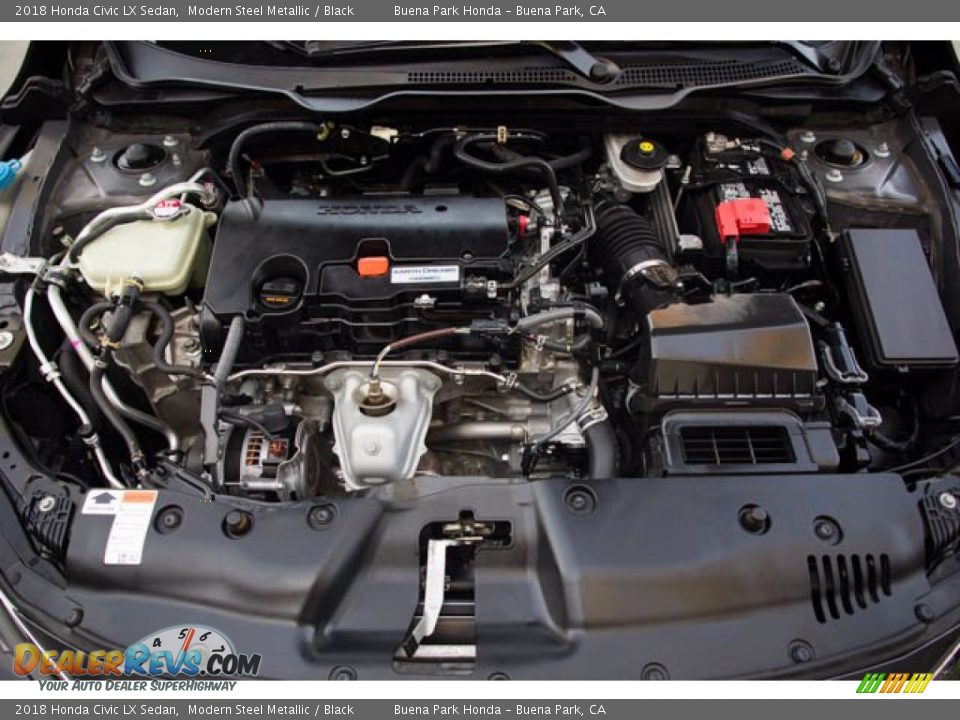 2018 Honda Civic LX Sedan Modern Steel Metallic / Black Photo #34