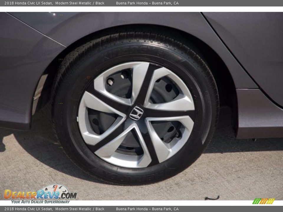 2018 Honda Civic LX Sedan Modern Steel Metallic / Black Photo #35