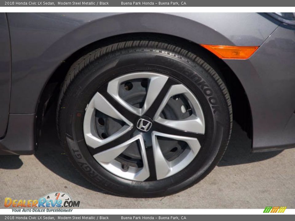 2018 Honda Civic LX Sedan Modern Steel Metallic / Black Photo #36