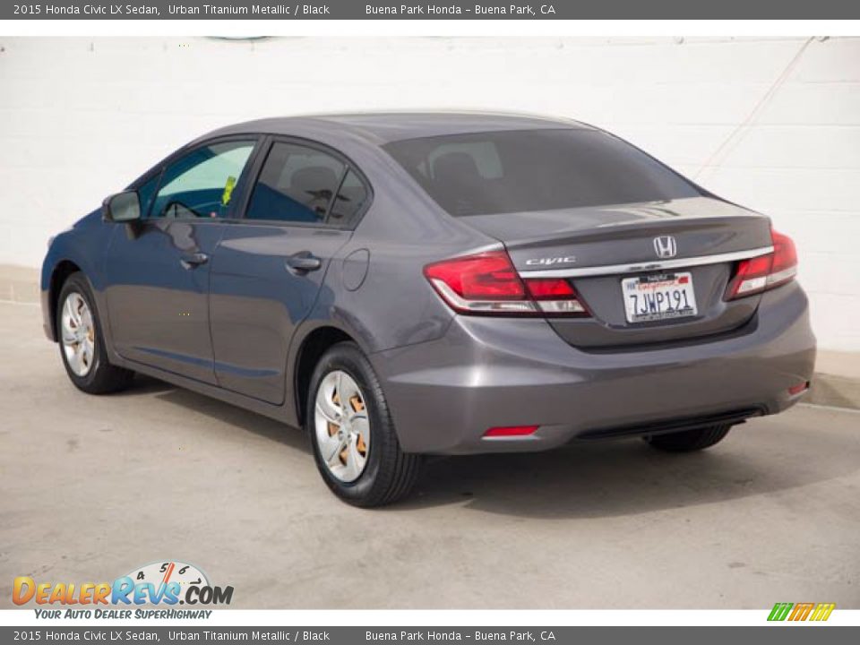 2015 Honda Civic LX Sedan Urban Titanium Metallic / Black Photo #2