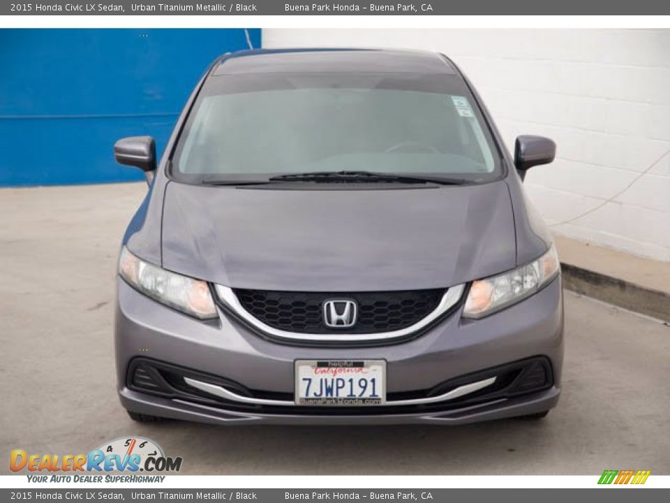 2015 Honda Civic LX Sedan Urban Titanium Metallic / Black Photo #6