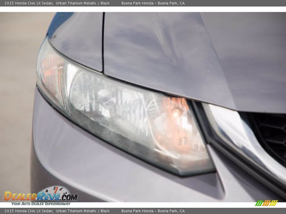 2015 Honda Civic LX Sedan Urban Titanium Metallic / Black Photo #7