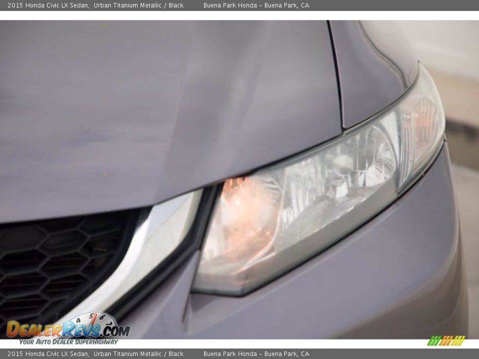 2015 Honda Civic LX Sedan Urban Titanium Metallic / Black Photo #8