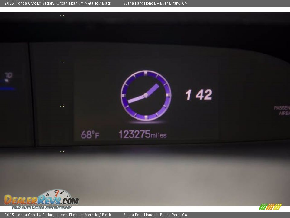2015 Honda Civic LX Sedan Urban Titanium Metallic / Black Photo #24