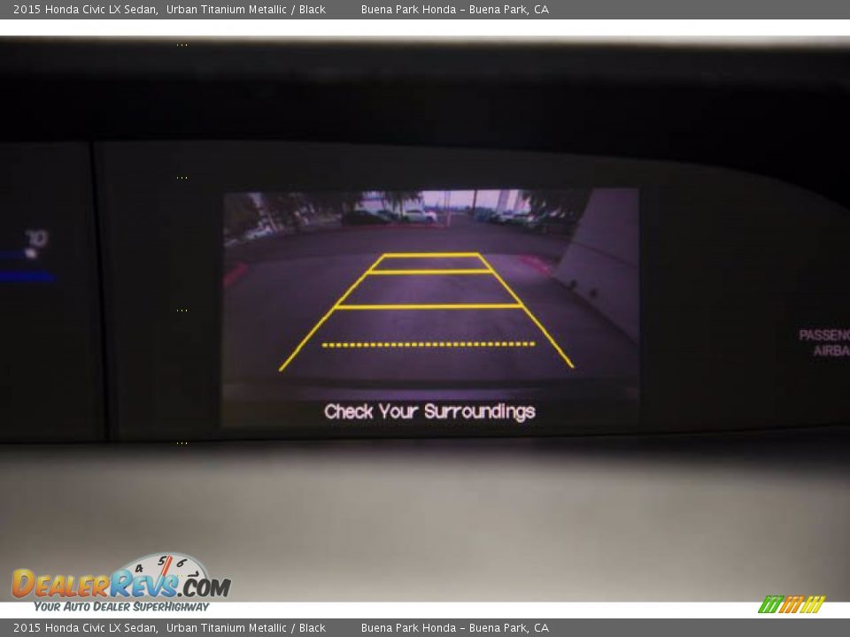 2015 Honda Civic LX Sedan Urban Titanium Metallic / Black Photo #25