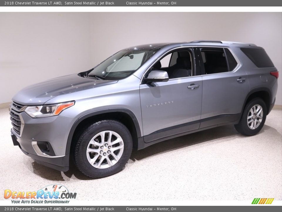 2018 Chevrolet Traverse LT AWD Satin Steel Metallic / Jet Black Photo #3