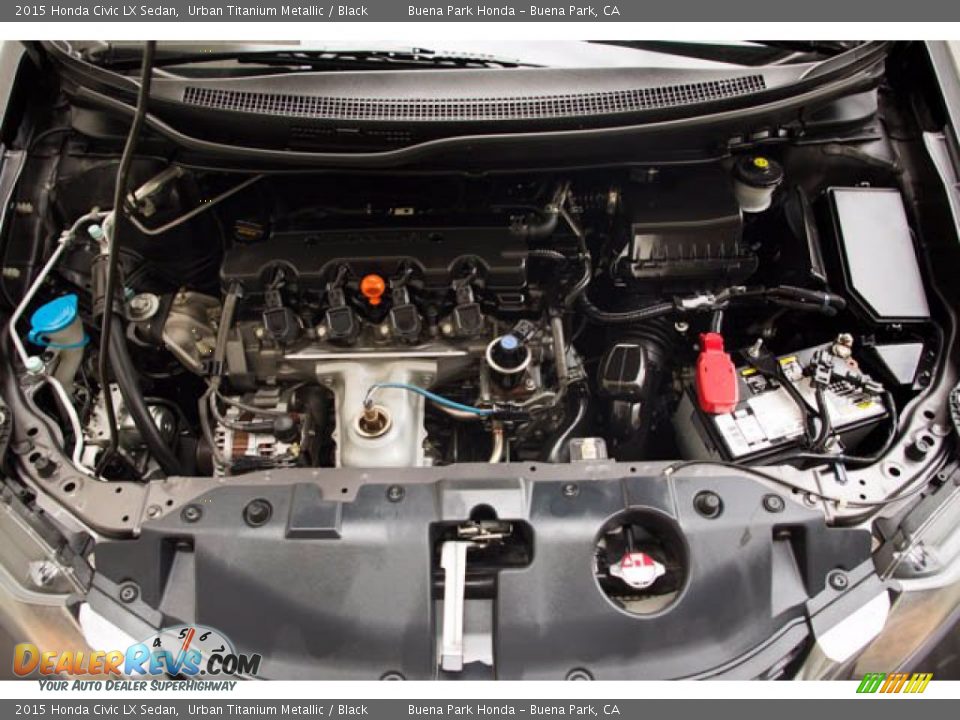 2015 Honda Civic LX Sedan Urban Titanium Metallic / Black Photo #31