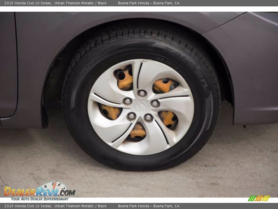 2015 Honda Civic LX Sedan Urban Titanium Metallic / Black Photo #33