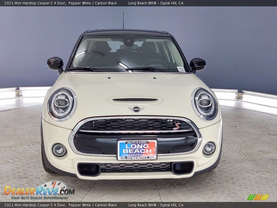 2021 Mini Hardtop Cooper S 4 Door Pepper White / Carbon Black Photo #2