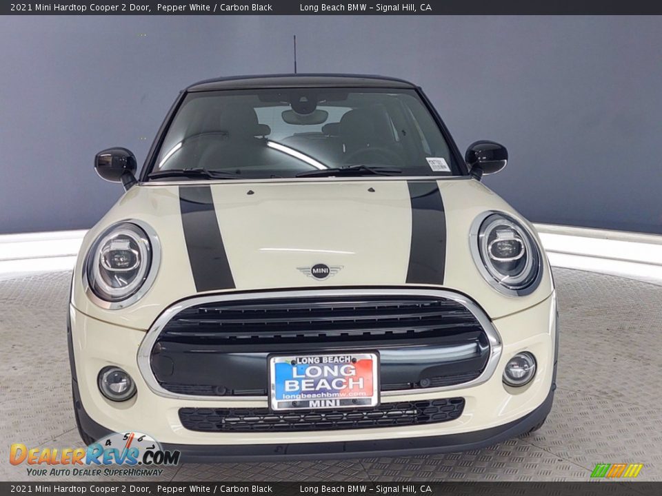 2021 Mini Hardtop Cooper 2 Door Pepper White / Carbon Black Photo #2